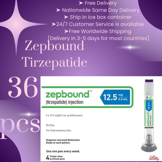 Zepbound Tirzepatide 12.5 mg 36 Pens, Choice of 2.5 mg, 5 mg, 7.5 mg, 10 mg, 12.5 mg, 15 mg, Ship from Philippines