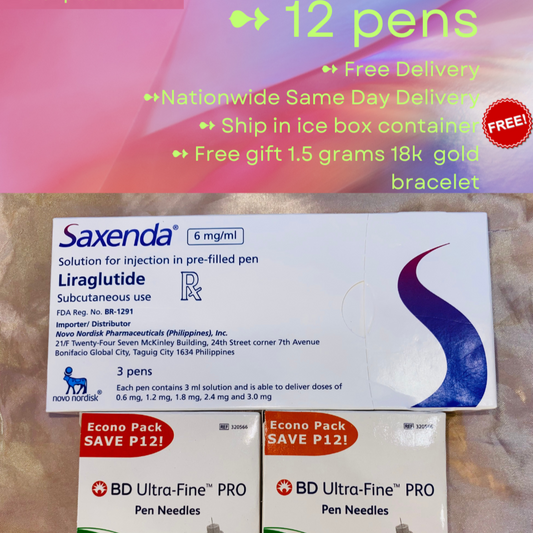 Saxenda 6mg /ml Solution for Injection in 12 pre-filled pen, Ship from Manila Philippines