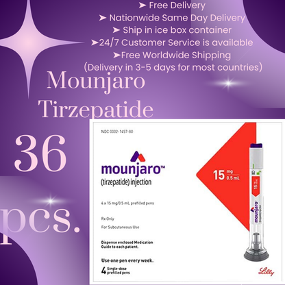 Mounjaro Tirzepatide 15 mg, Choice of 2.5 mg, 5 mg, 7.5 mg, 10 mg, 12.5 mg, 15 mg, Ship from Philippines