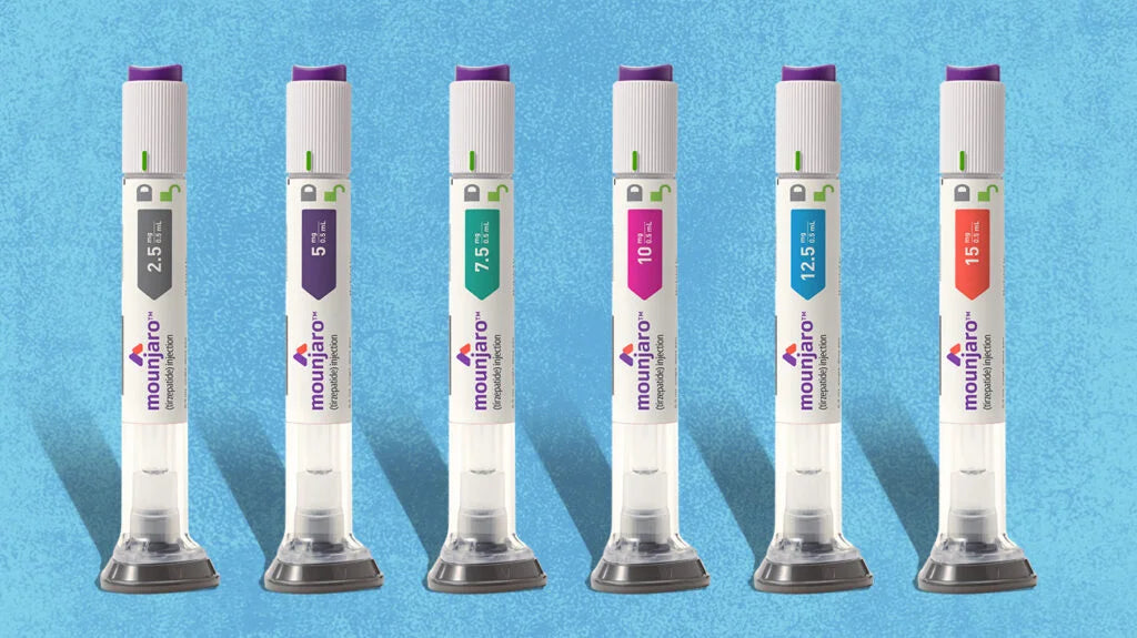 Mounjaro Tirzepatide 18 to 72 Pens, Choice of 2.5 mg, 5 mg, 7.5 mg, 10 mg, 12.5 mg, 15 mg