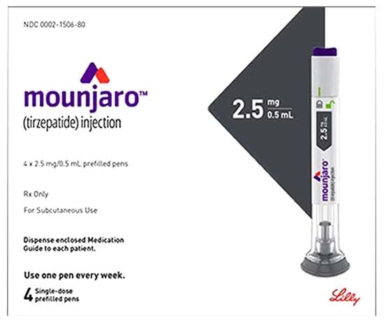 Mounjaro Tirzepatide 18 to 72 Pens, Choice of 2.5 mg, 5 mg, 7.5 mg, 10 mg, 12.5 mg, 15 mg