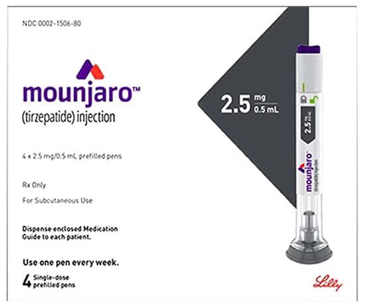 Mounjaro Tirzepatide 18 to 72 Pens, Choice of 2.5 mg, 5 mg, 7.5 mg, 10 mg, 12.5 mg, 15 mg