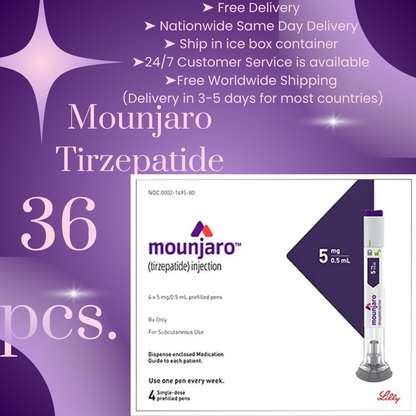 Mounjaro Tirzepatide 2mg, 18 to 73 Pens, Choice of 2.5 mg, 5 mg, 7.5 mg, 10 mg, 12.5 mg, 15 mg Ship from Philippines