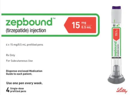 Zepbound Tirzepatide 18 to 72 Pens, Choice of 2.5 mg, 5 mg, 7.5 mg, 10 mg, 12.5 mg, 15 mg